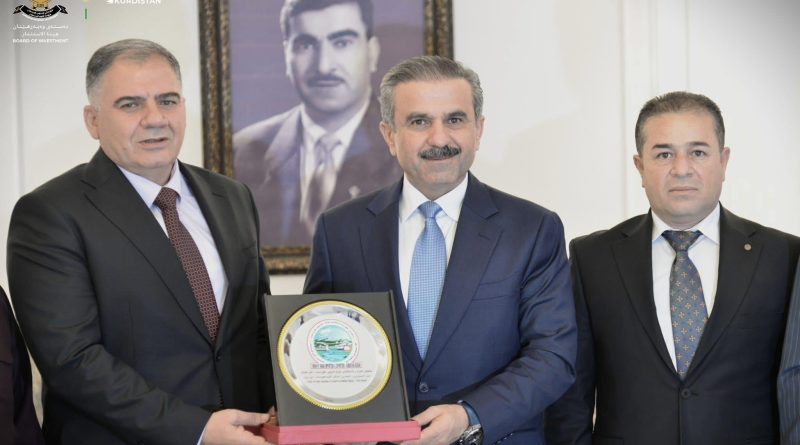 The Erbil Branch of the Kurdistan Regional Importers and Exporters visited the Kurdistan Regional Investment Board